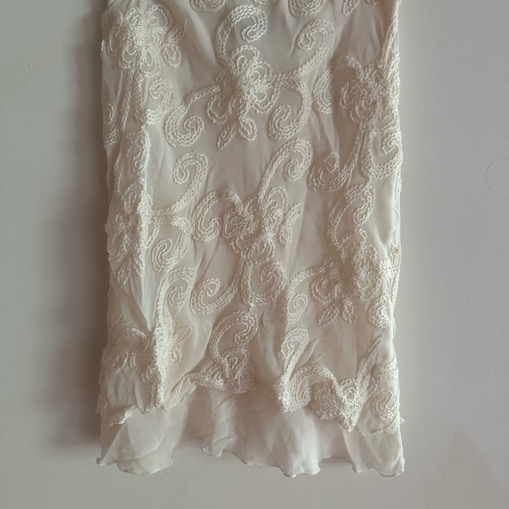 Elegant Cream Lace Skirt
